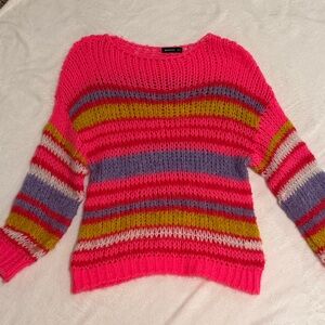 Stradivarius Striped Sweater - Pink, Purple, Yellow